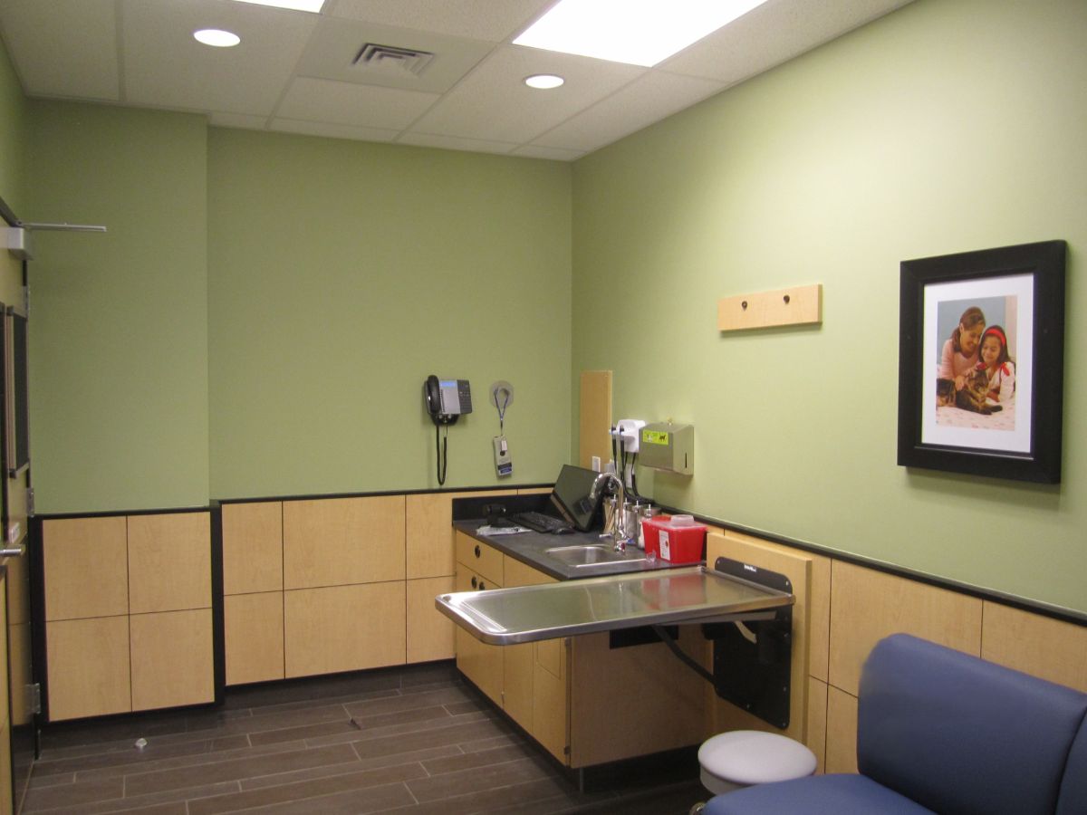 The Banfield Pet Hospital: Decatur-Blackmon exam room with table