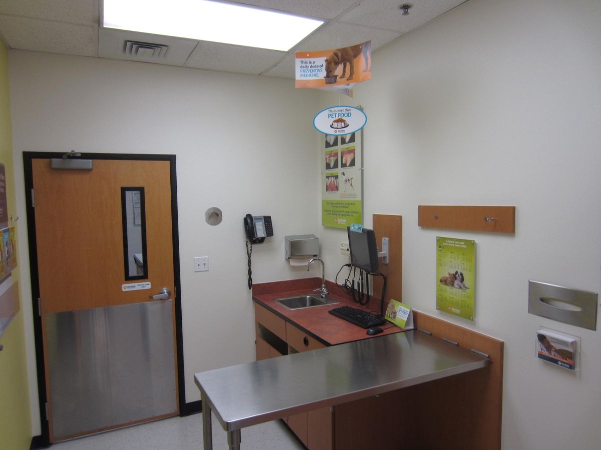 A Banfield Glendora hospital exam room with table