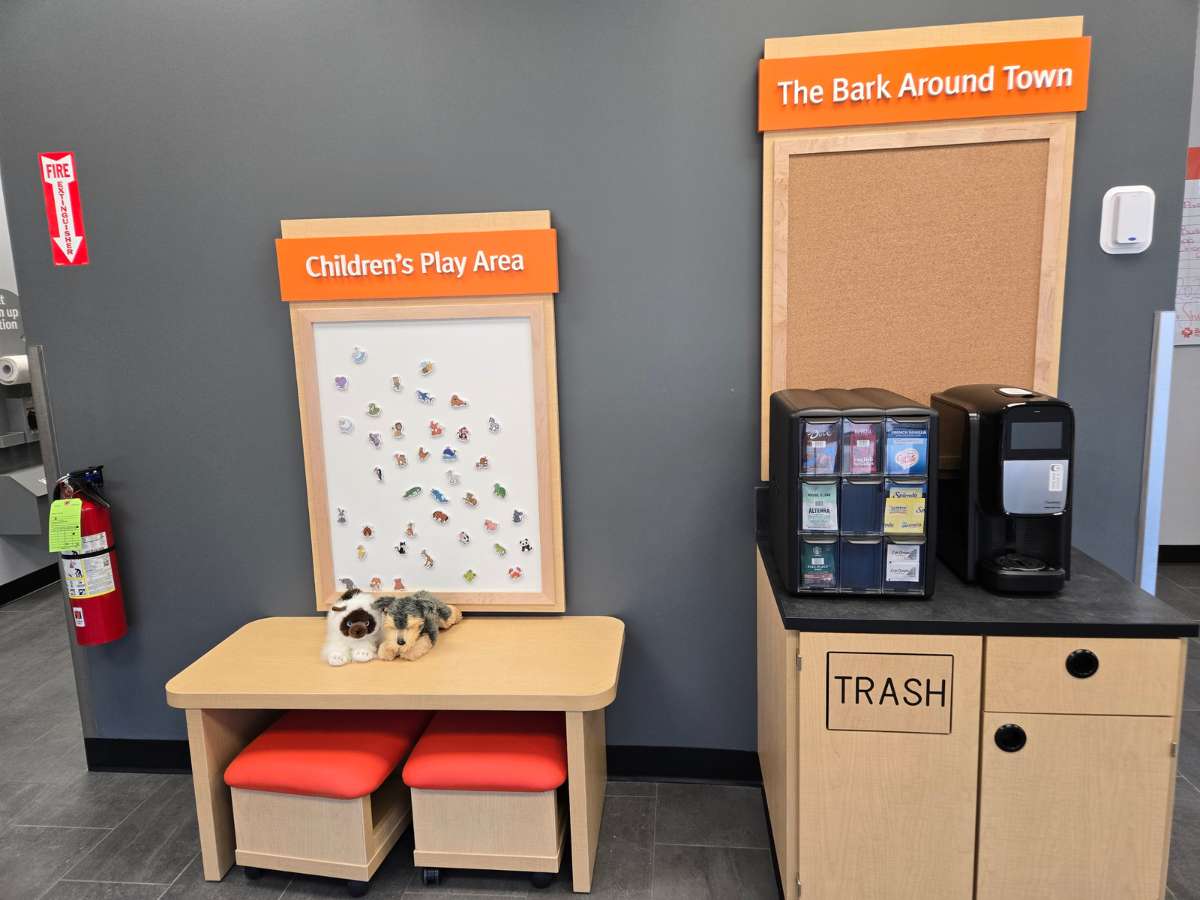 The children's play area at Banfield Pet Hospital - Hoover Galleria
