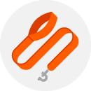 Illustrated icon of an orange leash