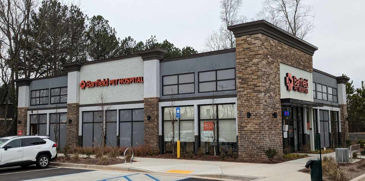 An exterior shot of Johns Creek Proper