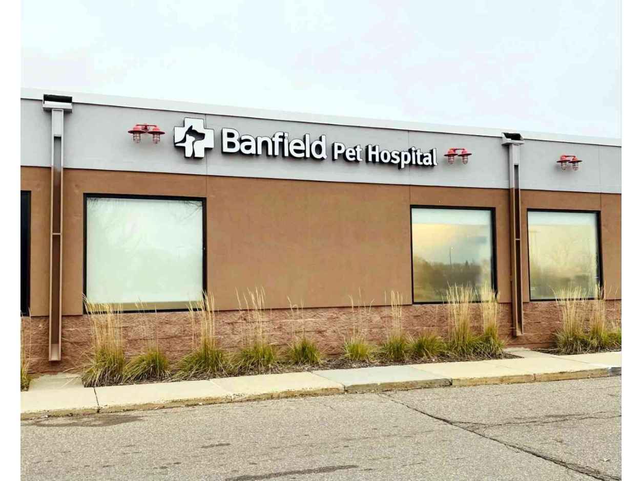 Outside the Banfield Pet Hospital