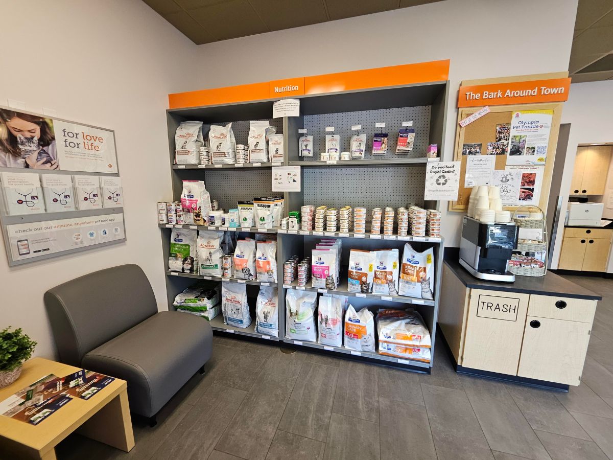 The lobby at Banfield Olympia